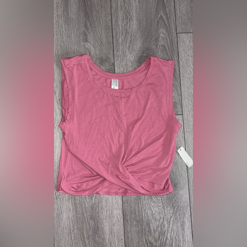 Coreio Size Small Dusty Pink Athletic Work Out Crop Top New W Tags Stretch Twist